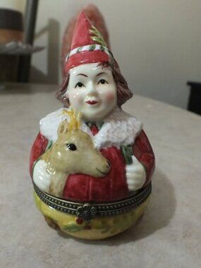 Charming Holiday Elf and Forest Friends Trinket Box by Villeroy & Boch